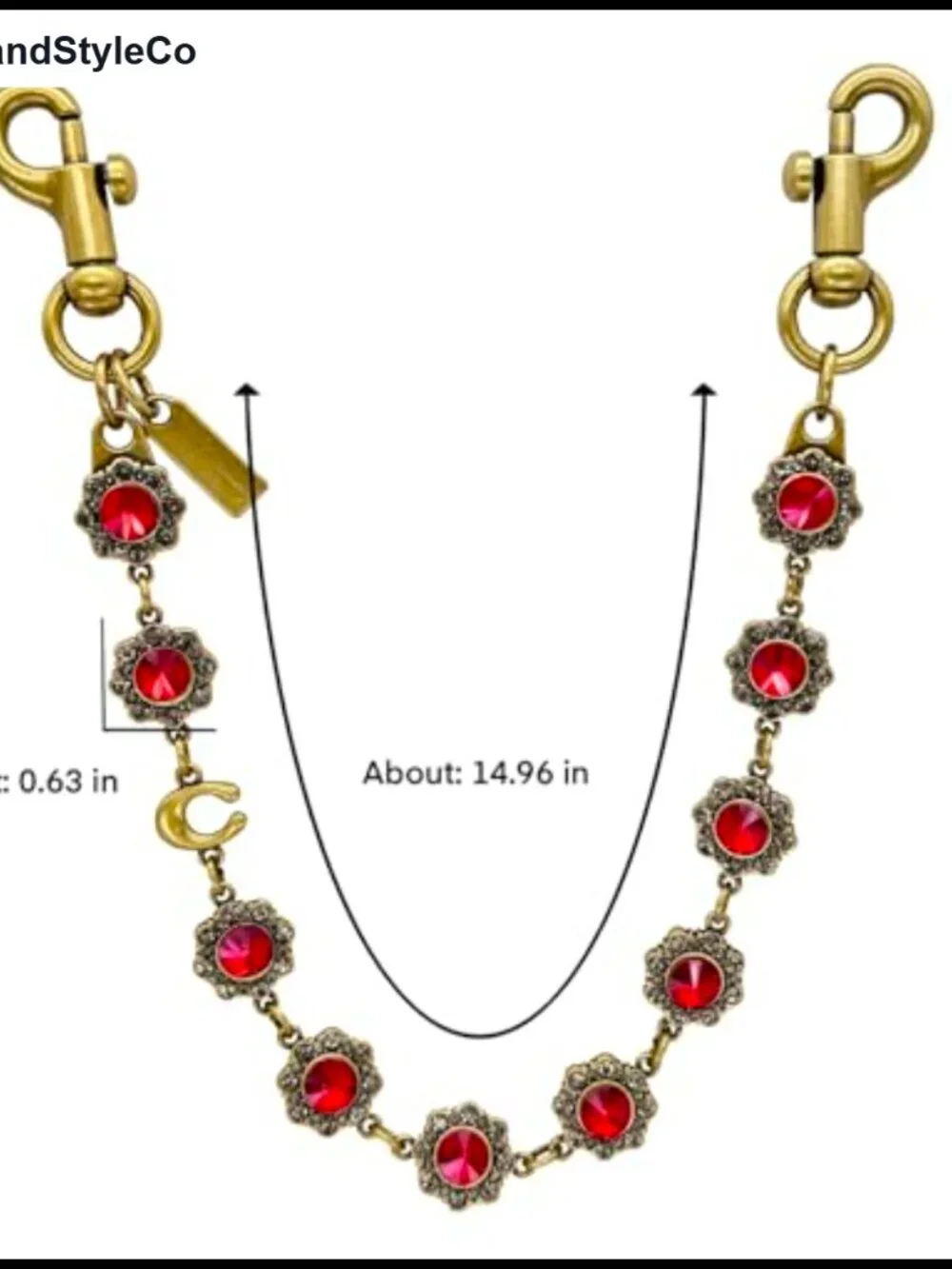 Gold Purse Chain Bag Charm Handbag Accessory
